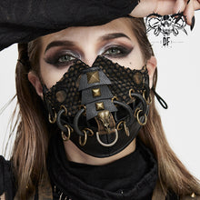 Load image into Gallery viewer, MK044 steampunk metallic bronze unisex spiked distressed masks