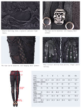 Load image into Gallery viewer, PT002 daily leather palm broken holes coated knit punk women leggings