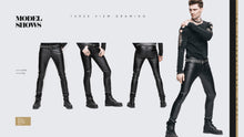 Load image into Gallery viewer, PT022 best seller daily wear men synthetic leather basic model punk tight trousers