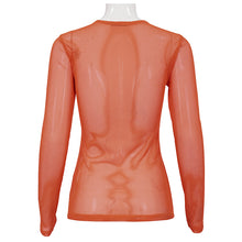 Load image into Gallery viewer, TT19802 Orange Diamond-shaped net basic style long sleeves men t-shirts