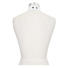Load image into Gallery viewer, AS121 Black Thread Embroidered White Gothic Bow Tie