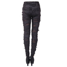 Load image into Gallery viewer, PT002 daily leather palm broken holes coated knit punk women leggings