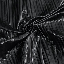 Load image into Gallery viewer, SHT05501 Cyberpunk bright black pleated blouse