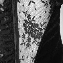 Load image into Gallery viewer, ECST004 sexy ladies lace and flower decoration strapless corset with booty backswing