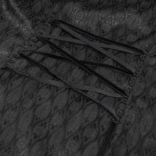 Load image into Gallery viewer, ECT012 GOTHIC women black jacquard thin long coat