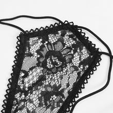 Load image into Gallery viewer, SX007 Devil Fashion Gothic hot girls black lace sexy lingerie set
