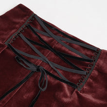 Load image into Gallery viewer, PT170 Gothic Stretch Velvet Women's High Waist Shorts