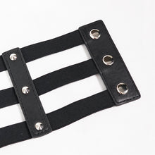 Load image into Gallery viewer, AS096 Punk three horizontal metal buckle girdle