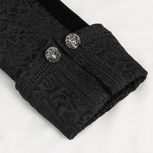 Load image into Gallery viewer, CT19901 Gothic dark pattern four-breasted black coat