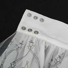 Load image into Gallery viewer, AS122 Black Thread Embroidered White Gothic oversleeves