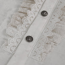 Load image into Gallery viewer, SHT08202 white Everyday Gothic Long Sleeve Shirt