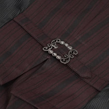 Load image into Gallery viewer, WT06602 RED Striped Removable Swallowtail Men's Vest