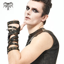 Load image into Gallery viewer, GE016 Steampunk strap leather gloves