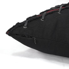 Load image into Gallery viewer, LS006 Punk black and red X-shaped pillow