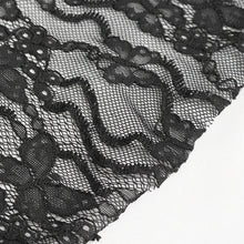 Load image into Gallery viewer, ESKT03701 Black Satin Lace Long Sleeve Gown Dress