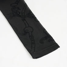 Load image into Gallery viewer, PT193 flocking printed leggings with chain
