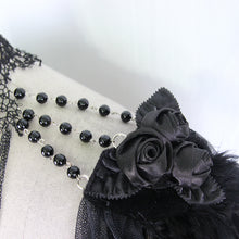 Load image into Gallery viewer, ECA002 Gothic lace short sleeve sexy women shawl with necklace