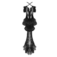 Load image into Gallery viewer, ECST004 sexy ladies lace and flower decoration strapless corset with booty backswing