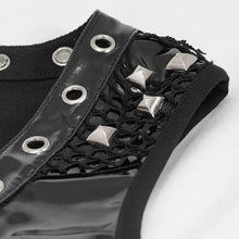Load image into Gallery viewer, WT058 Punk asymmetric heavy metal super short vest
