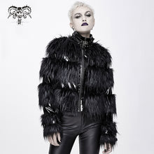 Load image into Gallery viewer, CT128 Devil fashion new style punk fur short cotton jacket for women