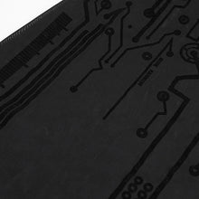 Load image into Gallery viewer, SKT104 Circuit diagram flocking printed flared sleeve dress