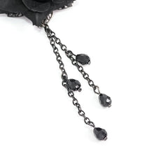 Load image into Gallery viewer, AS093 black roses gothic sexy women earrings