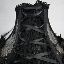 Load image into Gallery viewer, ECA003 Gothic accessory feather adjustable ribbons lace sexy women collar with rose flower