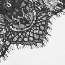 Load image into Gallery viewer, AS07302 black and red Gothic lace bow tie