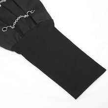 Load image into Gallery viewer, PT179 punk men black harem JOGGER PANTS with side chains