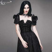 Load image into Gallery viewer, ECA002 Gothic lace short sleeve sexy women shawl with necklace
