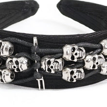 Load image into Gallery viewer, AS128 skull braided headband