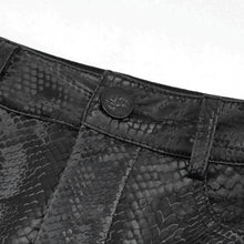Load image into Gallery viewer, SKT124 Snakeskin pattern symmetrical slit skirt