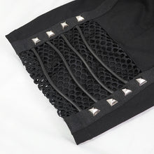 Load image into Gallery viewer, PT140 Punk rough rope mesh spliced men fifth trousers