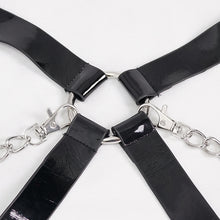 Load image into Gallery viewer, SX009 punk women Pentagram sexy belt underwear with t-back and leather handcuffs