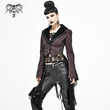 Load image into Gallery viewer, CT170 Wavy pattern Gothic Short Jacket with Detachable Hem
