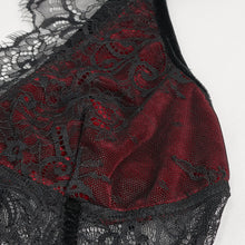 Load image into Gallery viewer, ECST005 Burgundy halter sexy lingerie