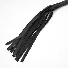 Load image into Gallery viewer, AS120 SM soft black leather long sex whip with tassels