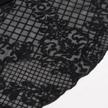 Load image into Gallery viewer, EPT009 stage see-through side laced up velvet flared black women gothic trousers
