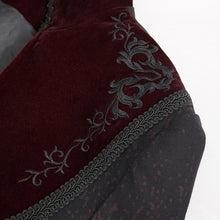 Load image into Gallery viewer, CT173 Gothic black and red bloody embroidered men coat