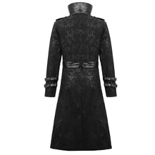 Load image into Gallery viewer, CT143 winter military uniform open collar printed punk men belted long coat with bag