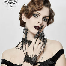 Load image into Gallery viewer, AS051 gothic sexy women lace bracelet with decoration fingerstall