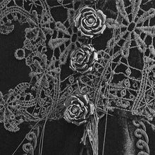 Load image into Gallery viewer, ESKT027 Gothic party Queen velvet flat shouders lace up deep V chest slim sexy long dress
