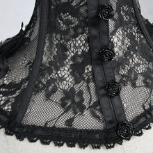 Load image into Gallery viewer, ECA003 Gothic accessory feather adjustable ribbons lace sexy women collar with rose flower