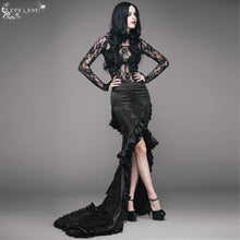 Load image into Gallery viewer, ESKT010 Short front and long back multi-layer wavy flounces floor length gown stretchy half skirts