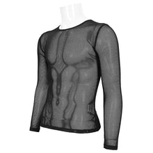 Load image into Gallery viewer, TT19801 Diamond-shaped net basic style long sleeves men t-shirts