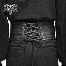 Load image into Gallery viewer, AS06102 metallic bronze steampunk rock men leather belts