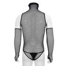 Load image into Gallery viewer, SX01301 Mesh sexy one piece men bodysuit