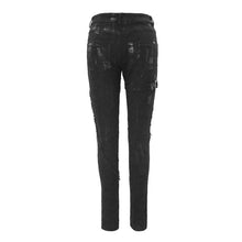 Load image into Gallery viewer, PT110 Punk mecha hand painted laced up legs cool women pants
