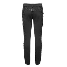 Load image into Gallery viewer, PT111  punk wedding men gothic trousers with side bottons and side flocking