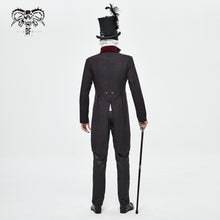 Load image into Gallery viewer, CT173 Gothic black and red bloody embroidered men coat